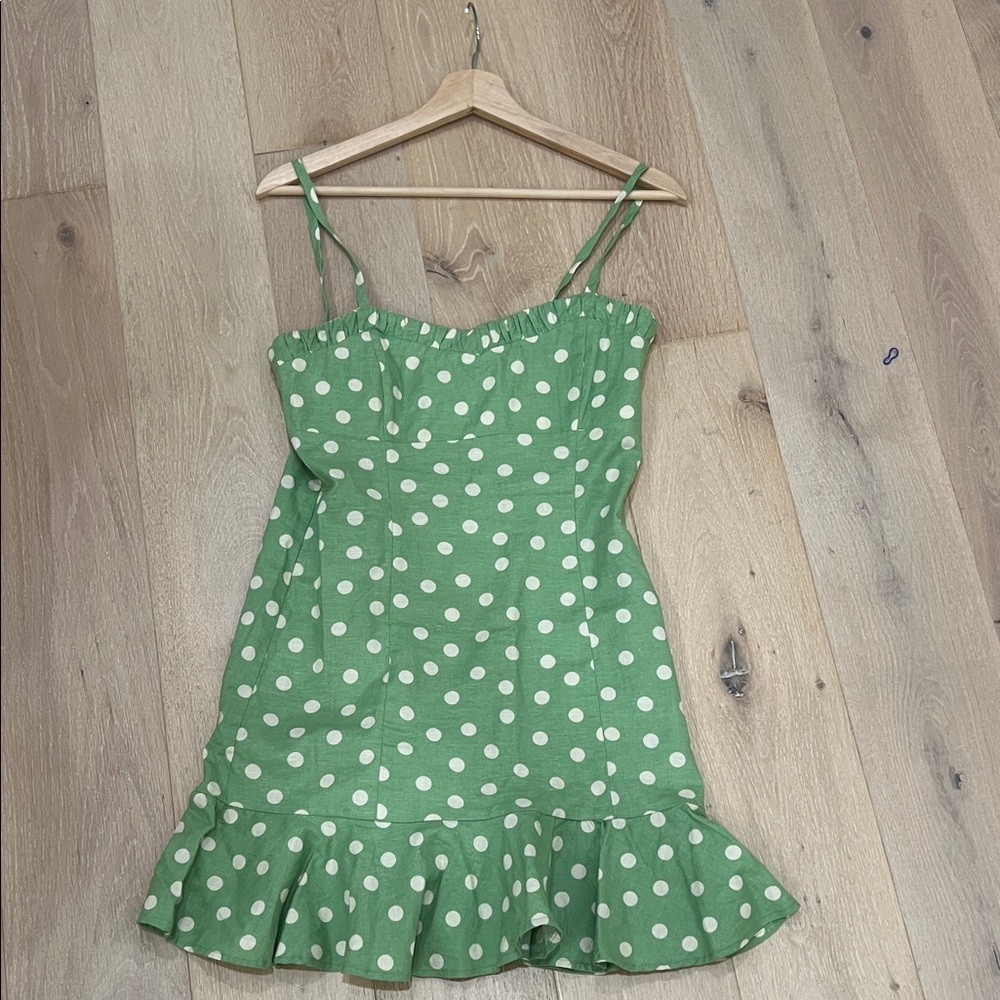 Zara Green Polka Dot Dress